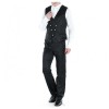 Pentagramme Salvatore Black Mens Waistcoat 